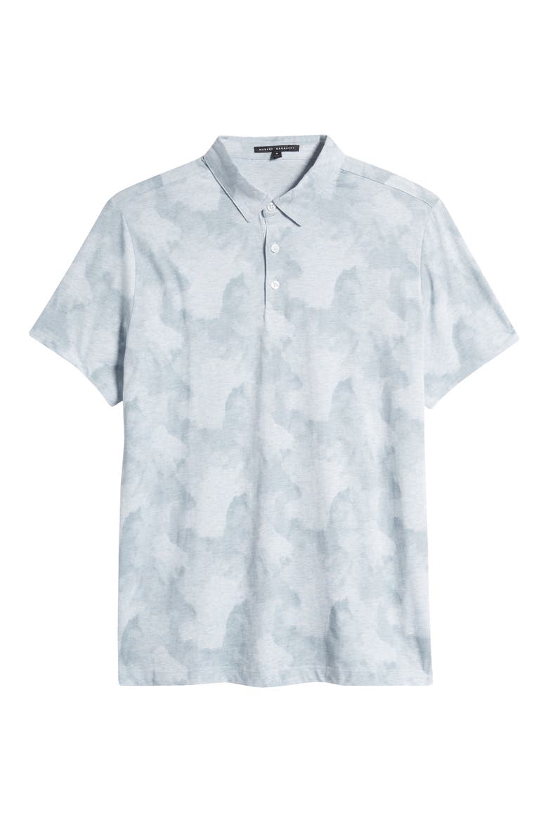 Laing Slim Fit Cloud Print Polo, Alternate, color, SOFT TEAL