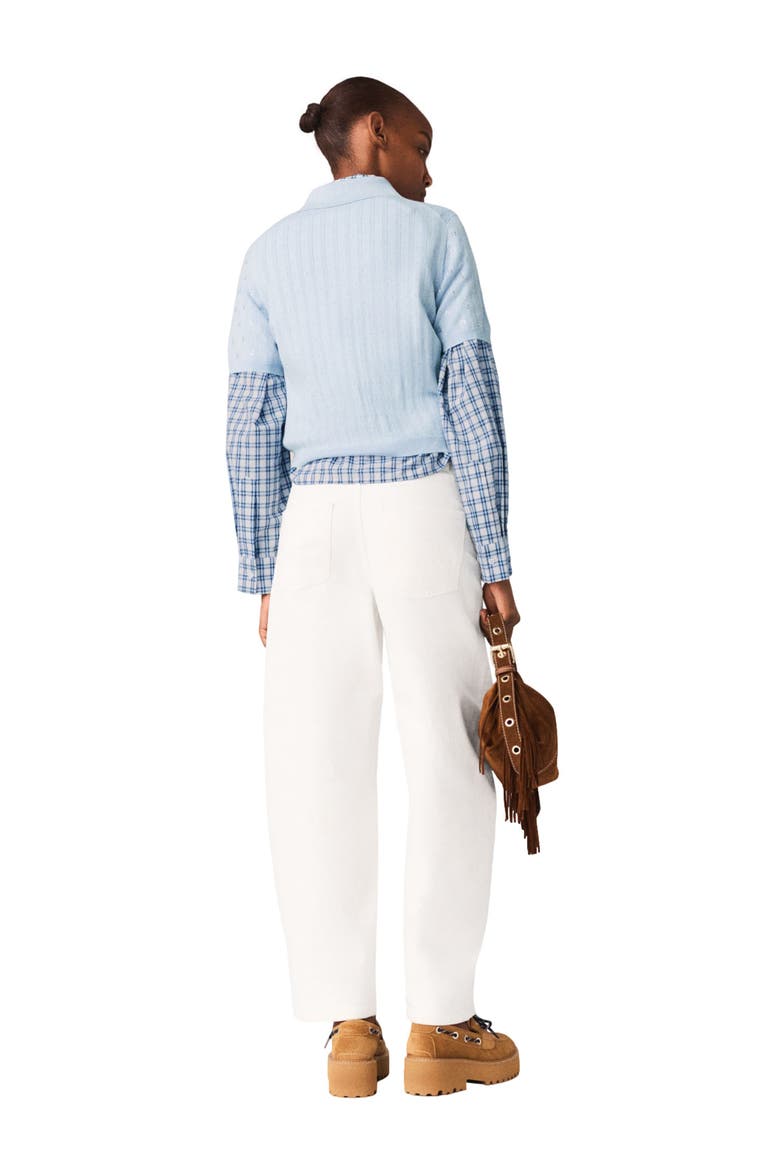 Cropped sweater with rhinestones, Alternate, color, Blue sky