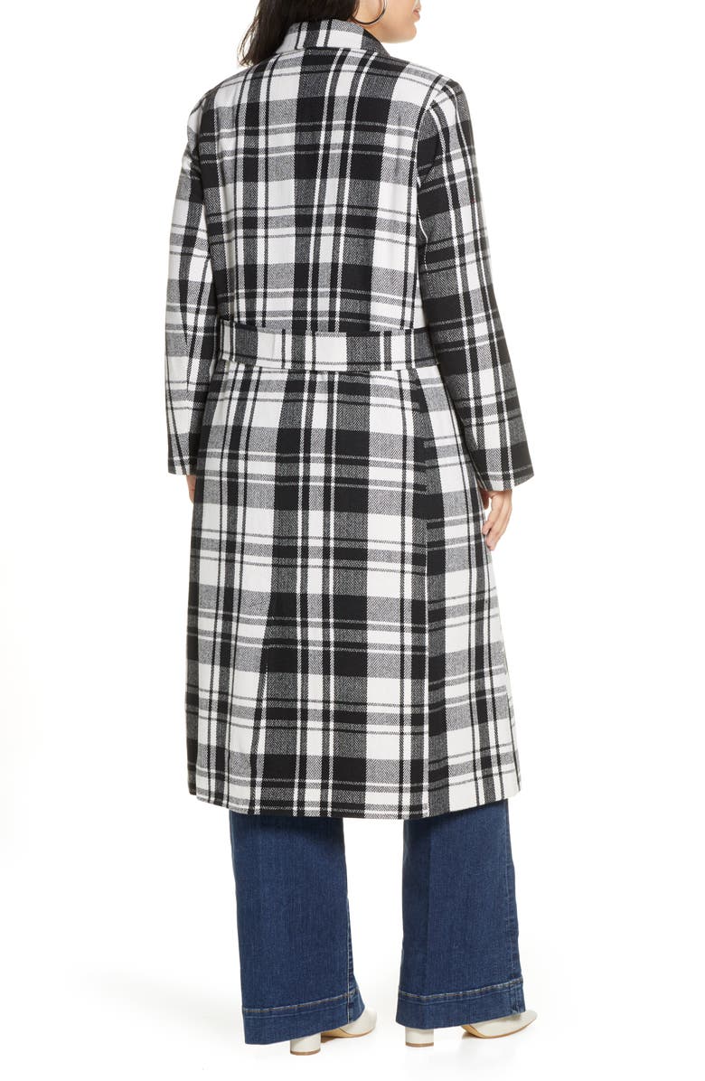 Halogen<sup>®</sup> Double Breasted Check Coat, Alternate, color, 