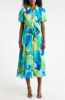 SANDRA DARREN Bubble Sleeve Shirtdress