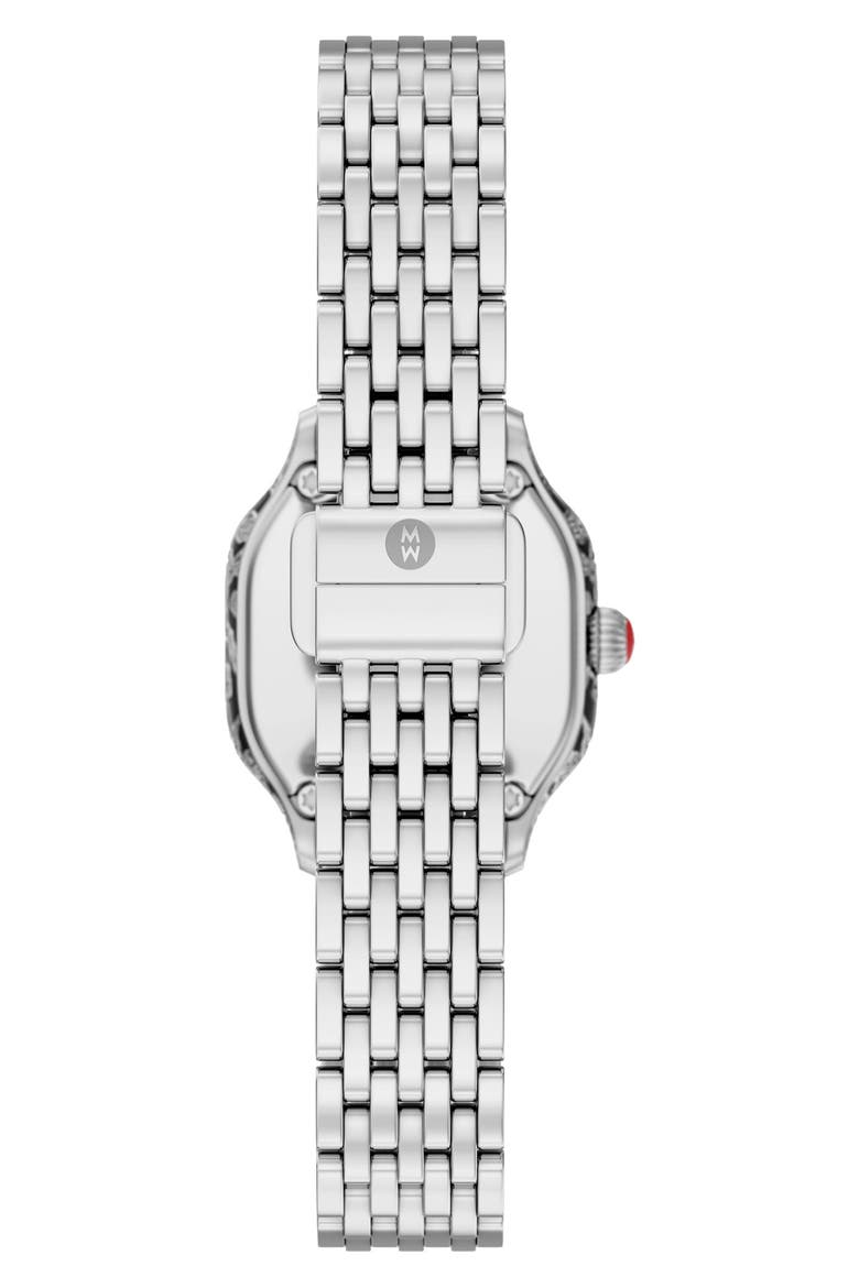Mini Meggie Leopard Dial Diamond Bracelet Watch, 23mm x 25mm, Alternate, color, TWO TONE