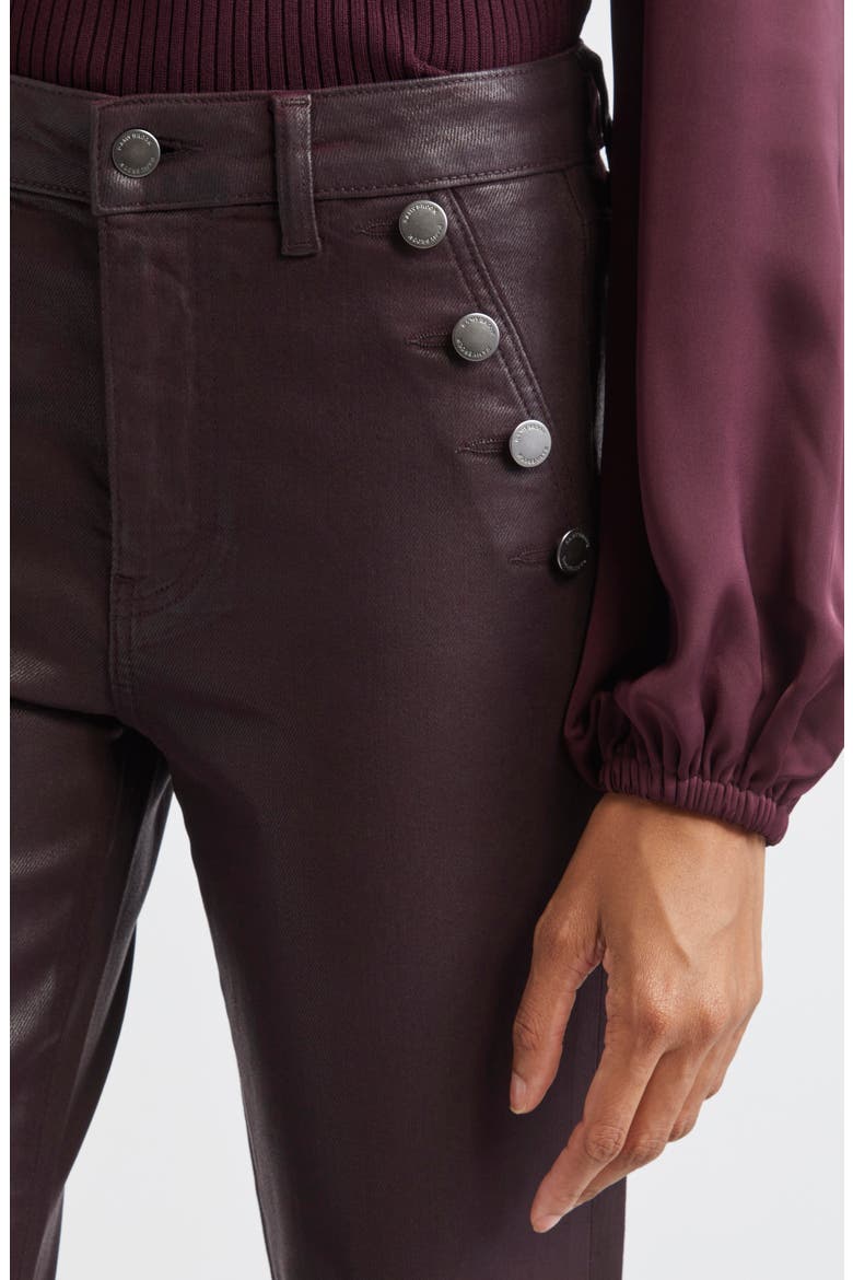 Helena High Waist Coated Bootcut Jeans, Alternate, color, BLACKBERRY COATED