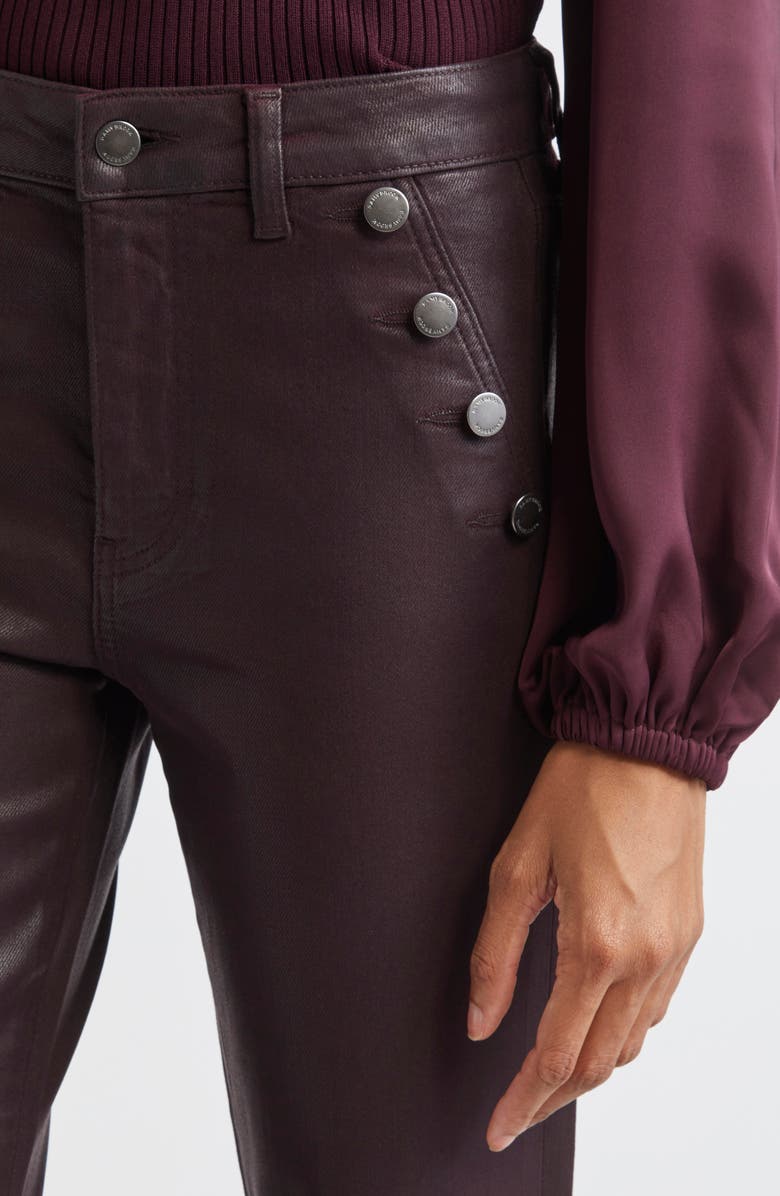 Ramy Brook Helena High Waist Coated Bootcut Jeans, Alternate, color, Blackberry Coated