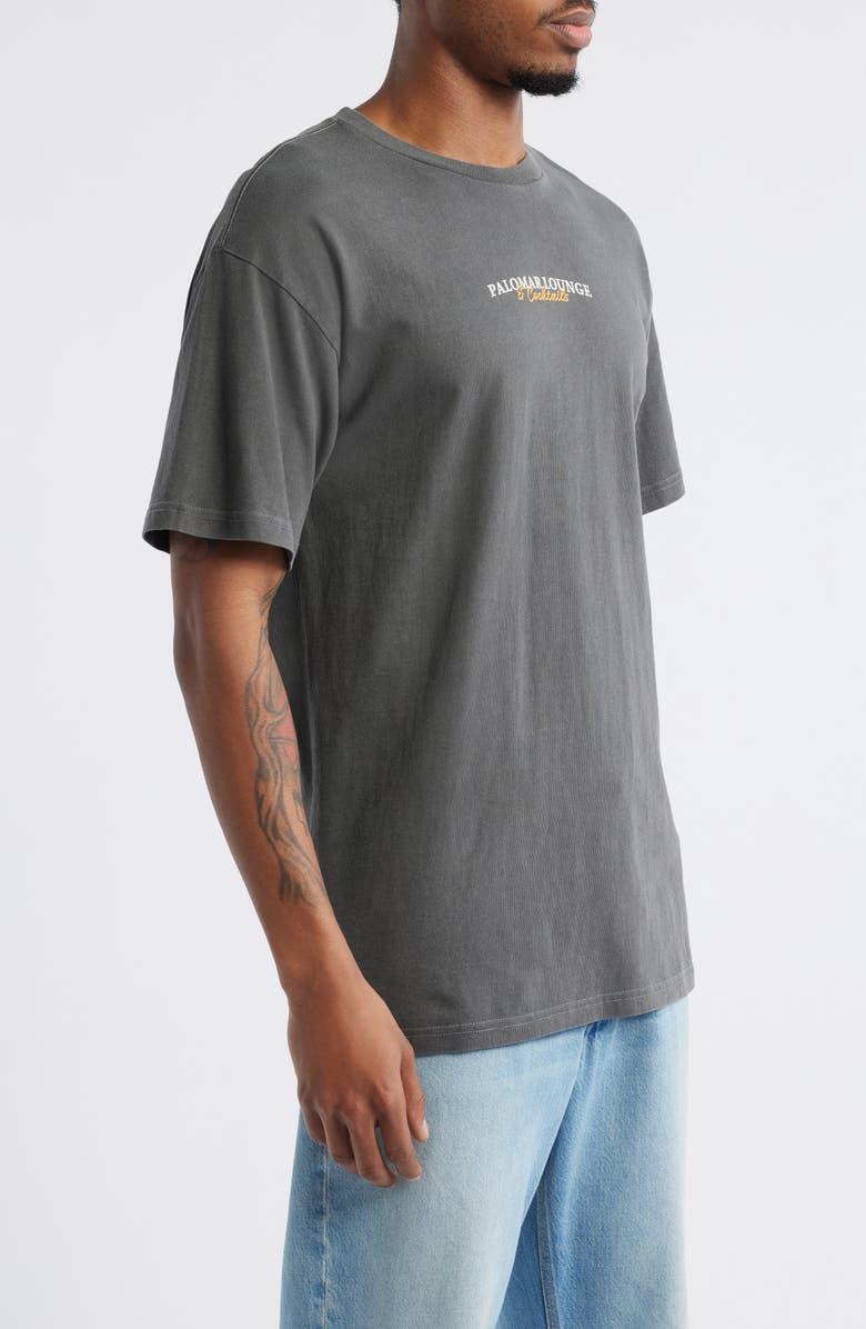 The Forecast Agency Palomar Lounge Cotton Graphic T-Shirt, Alternate, color, Washed Black