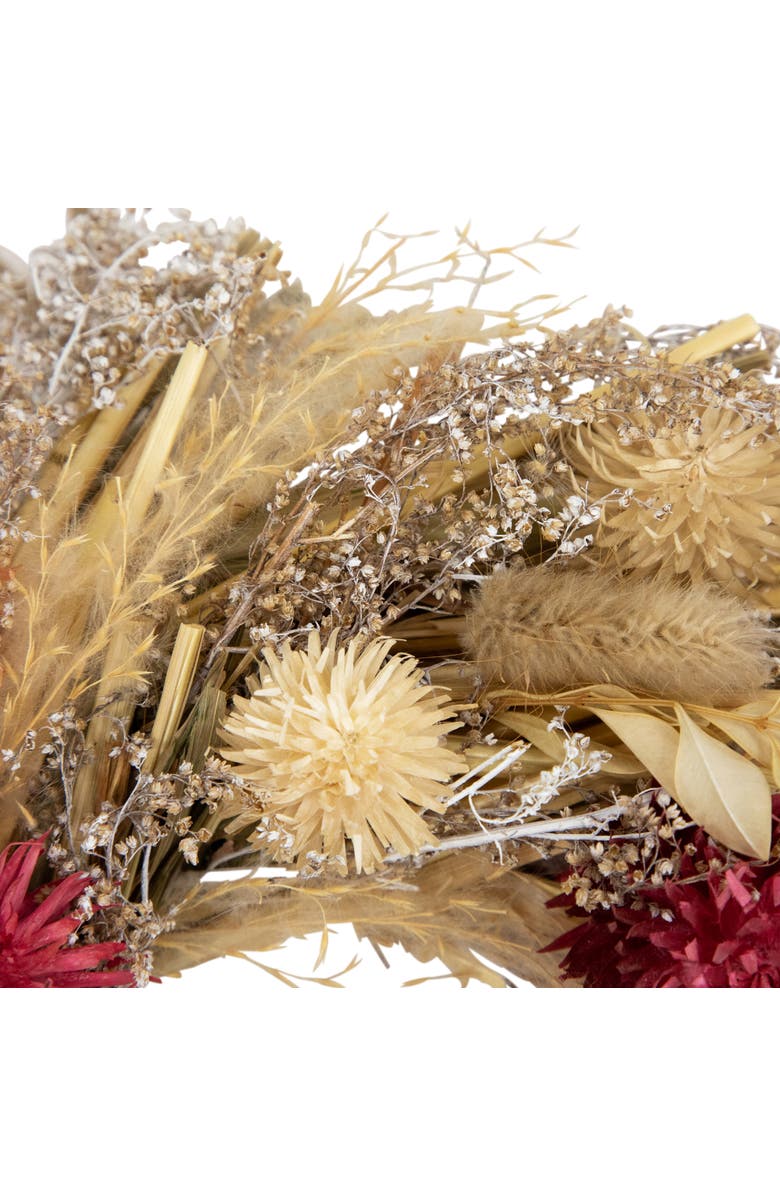 Northlight Pampas Grass and Dried Fall Harvest Floral Wreath - 11", Alternate, color, Beige