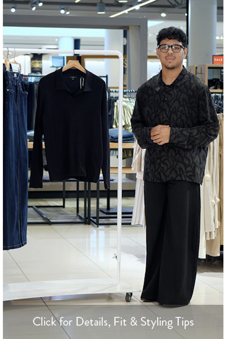 Macro Rib Long Sleeve Johnny Collar Polo video