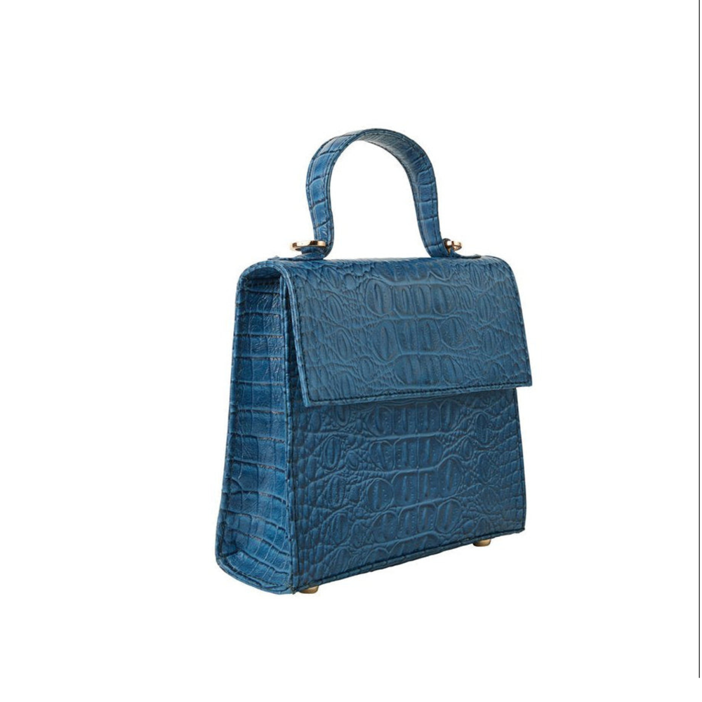 The Robin Handbag, Alternate, color, Blueberry Croc