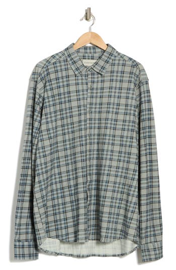 Coastaoro Plaid Button-up Shirt In Cement
