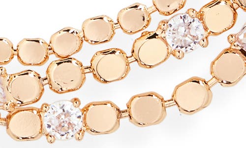 Ak Anne Klein Layered Chain Slider Bracelet In Gold