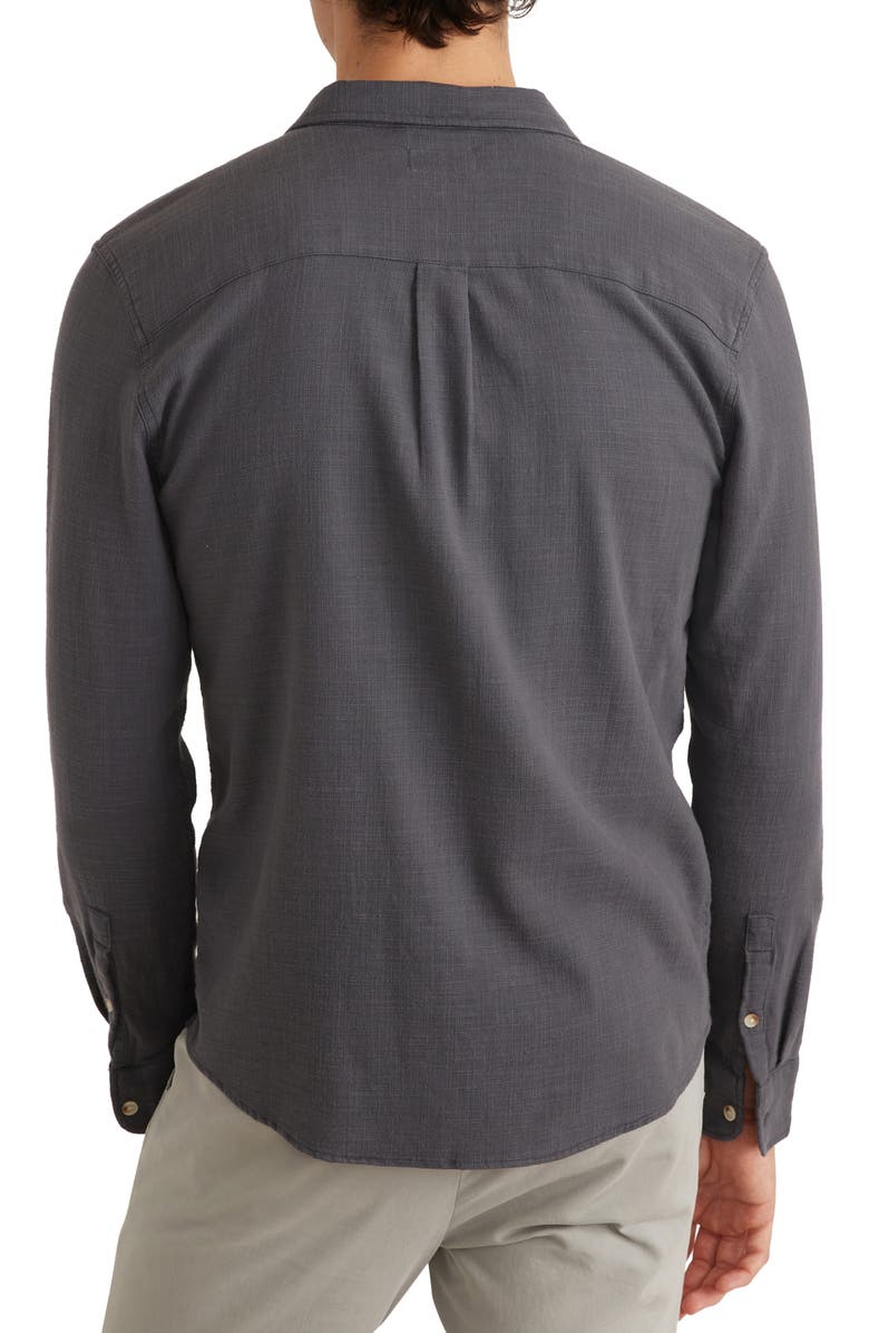 Marine Layer Selvage Stretch Button-Up Shirt, Alternate, color, India Ink