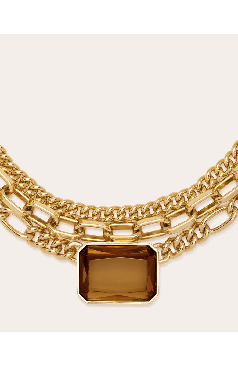 Ramy Brook Karissa Multi Strand Crystal Pendant Necklace, Alternate, color, Colorado Topaz