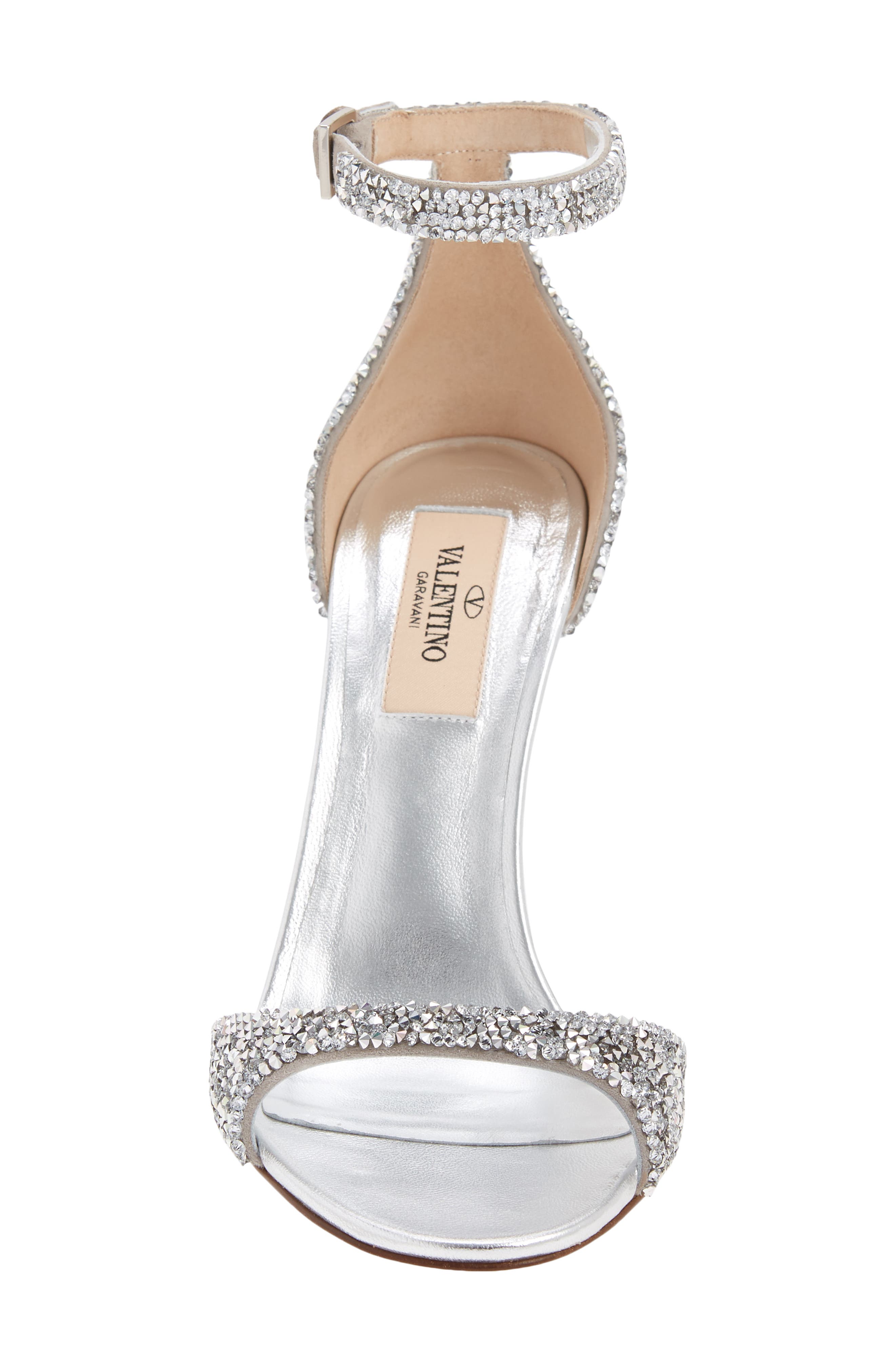 Valentino Garavani Crystal Embellished Clear Heel Sandal, Alternate, color, 