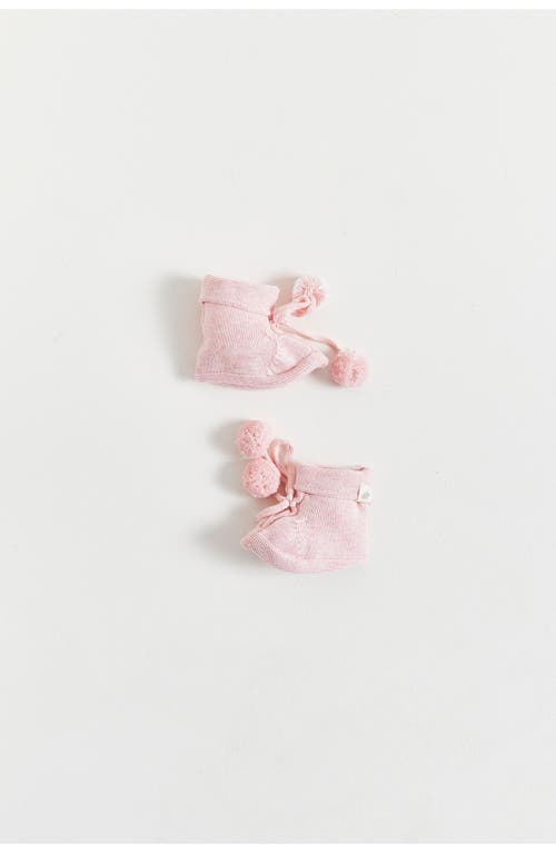 Babycottons Set Gorro+bootie Stars For Infant In Pink