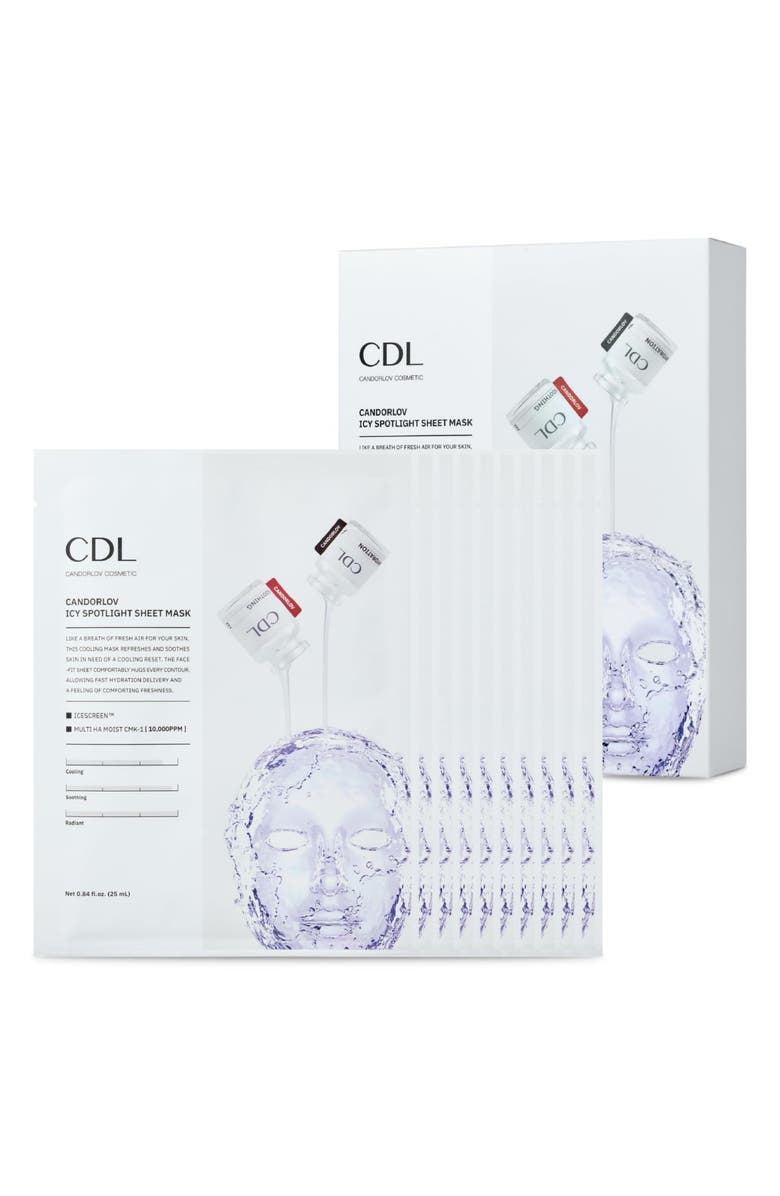 Candorlov Collagen Face Mask for Dark Spots & Dull Skin, 10 Sheets, Main, color, White