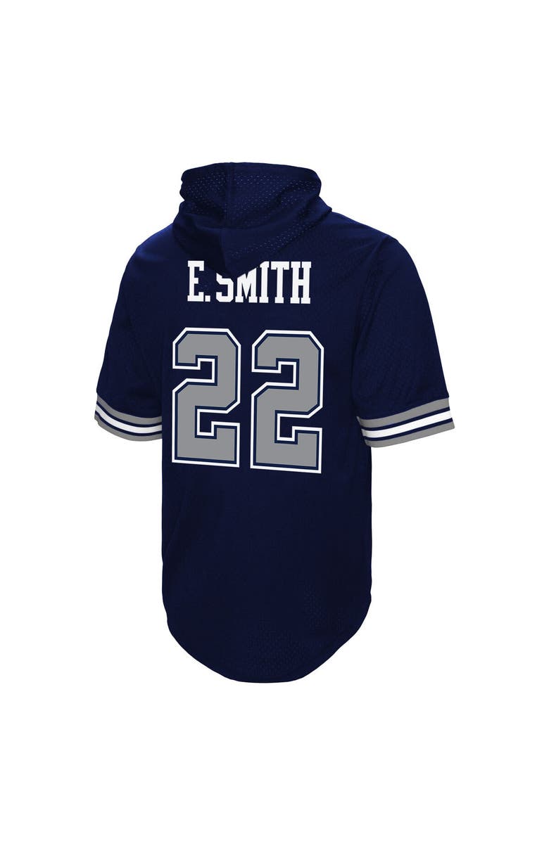 Mitchell & Ness Men's Mitchell & Ness Emmitt Smith Navy Dallas Cowboys Retired Player Mesh Name & Number Hoodie T-Shirt, Alternate, color, Navy