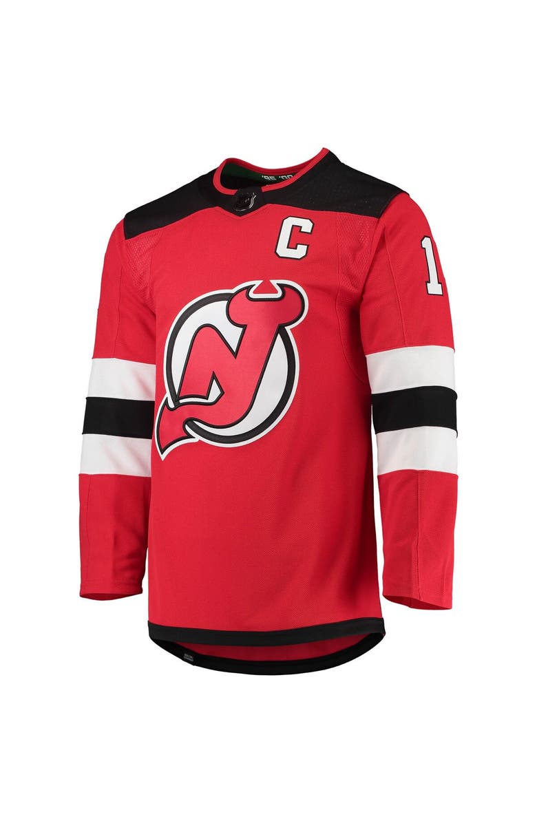 adidas Men's adidas Nico Hischier Red New Jersey Devils Home Primegreen Authentic Player Jersey, Alternate, color, 