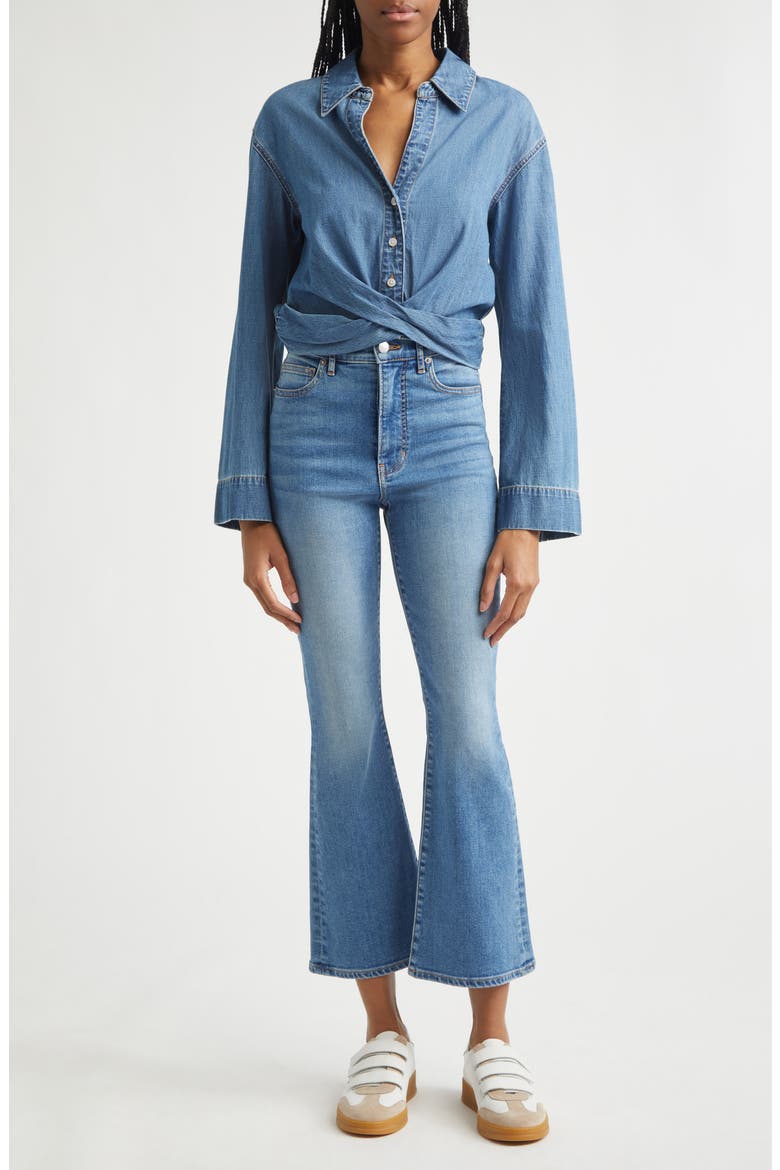 Carson High Waist Kick Flare Jeans, Alternate, color, FRENCH KISS