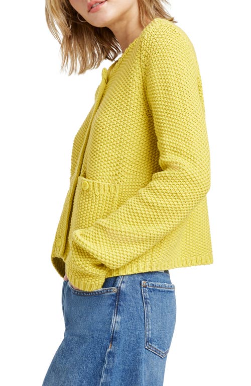 Splendid Andrea Cropped Cardigan Chartreuse In Chartreuse