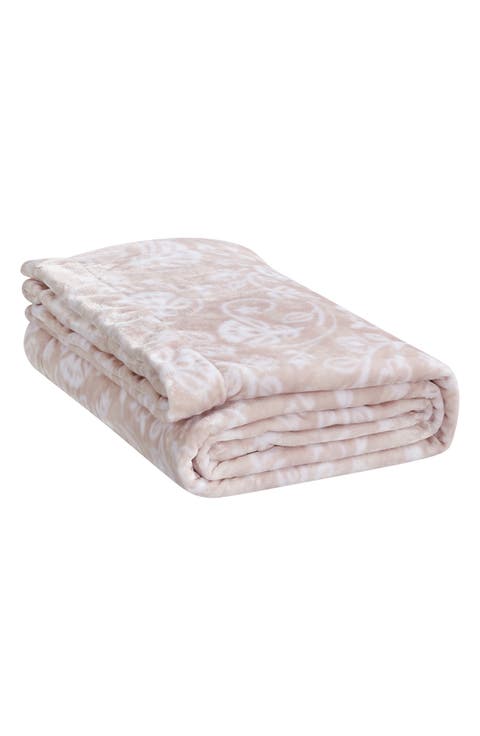 Floral Fleece Blanket 3-Piece Set