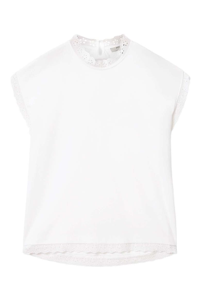 Lele Eyelet Trip Top, Alternate, color, OPTIC WHITE