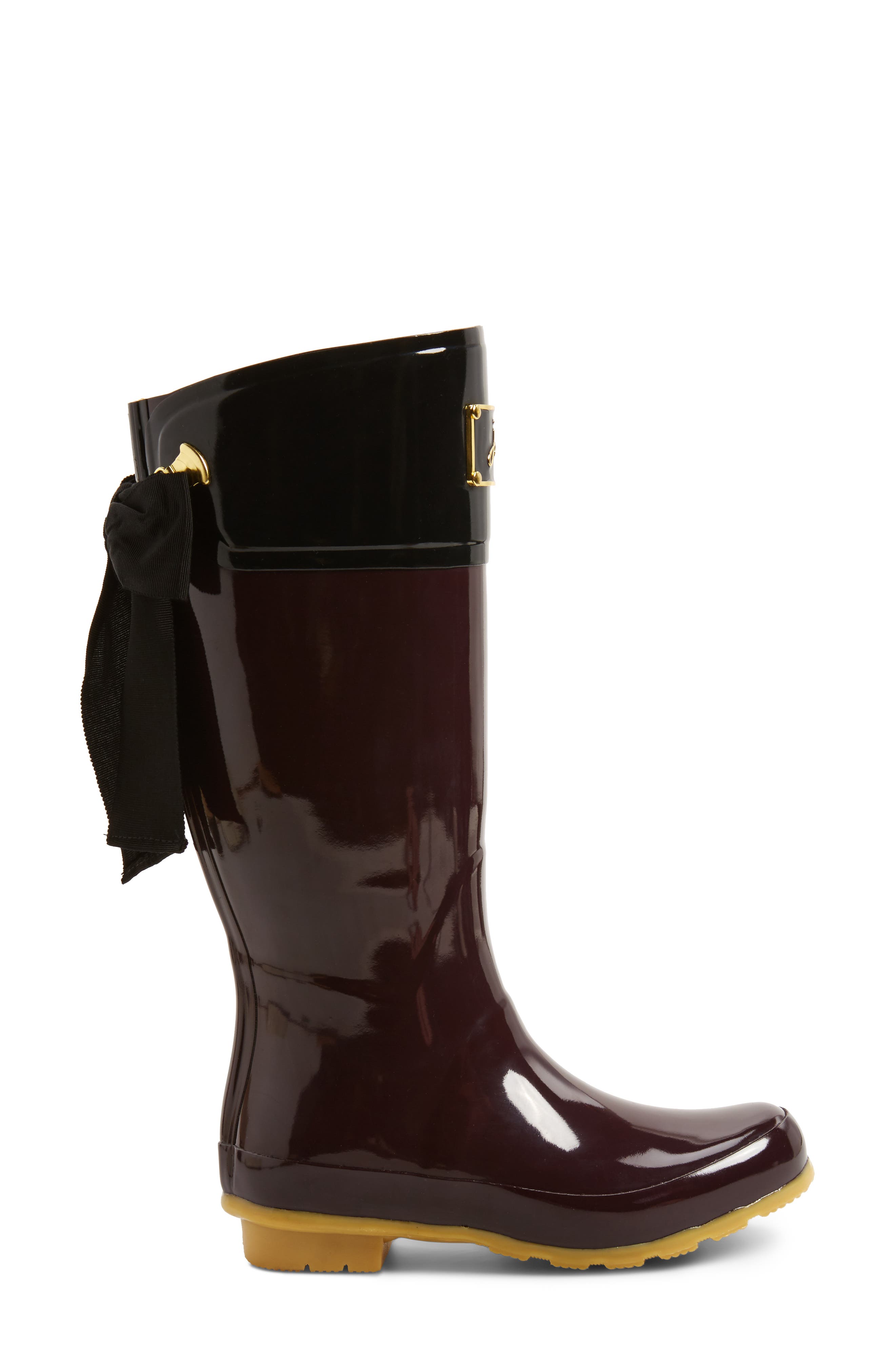'Evedon' Rain Boot, Alternate, color, BURGUNDY