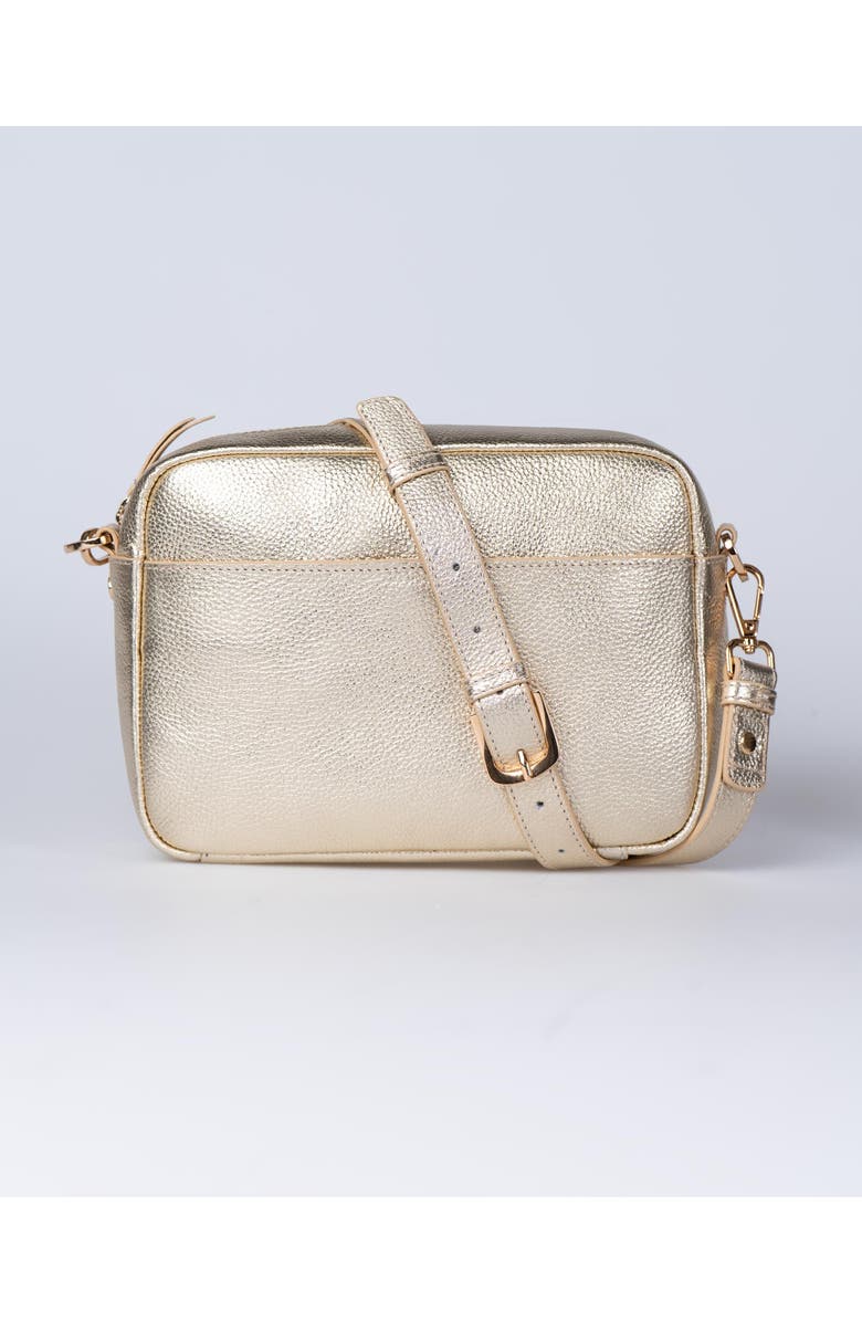 Kettlewell Cross Body Bag, Main, color, Pale Gold Metallic