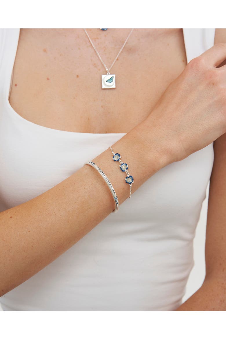 Larkspur Bangle, Alternate, color, Silver