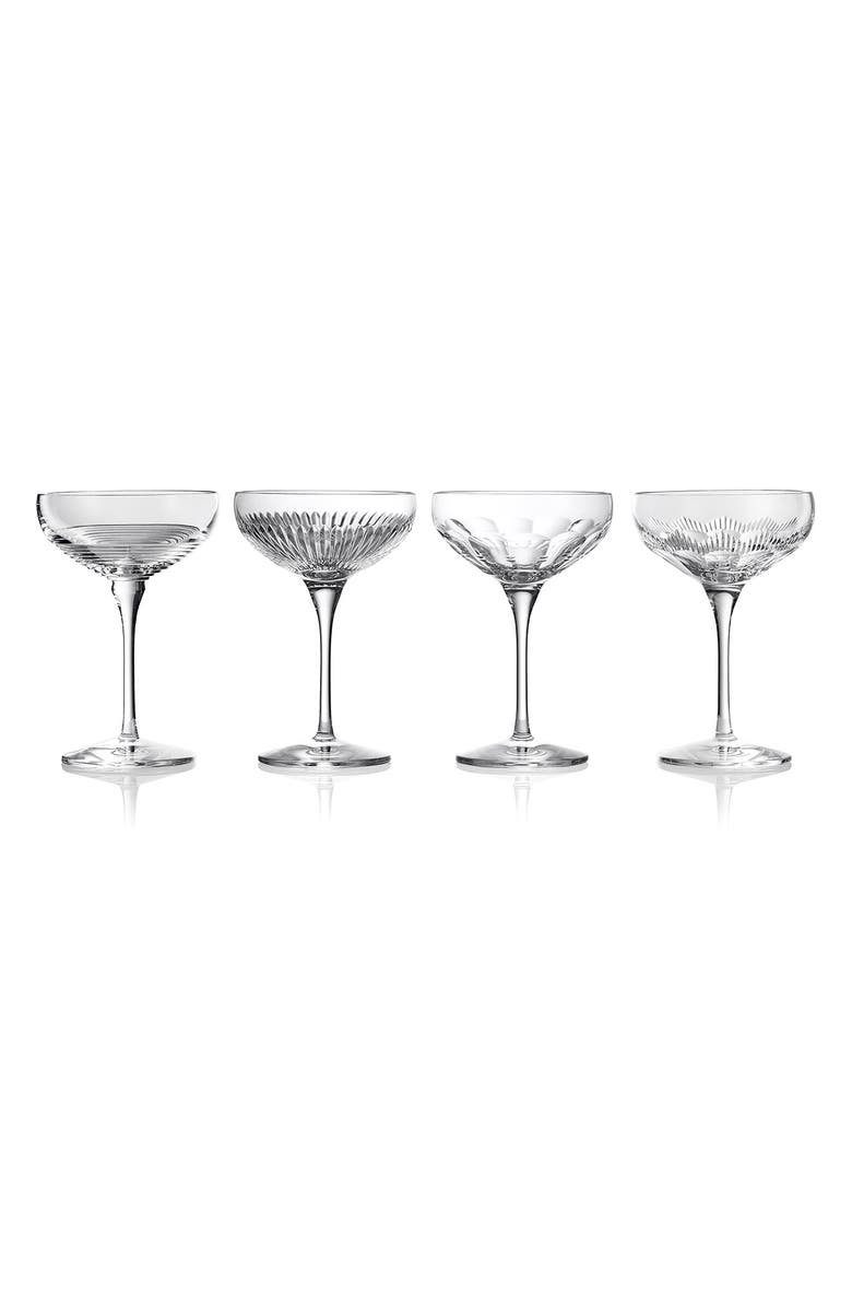 Waterford Mixology Mixed Set of 4 Large Coupe Glasses, Main, color,