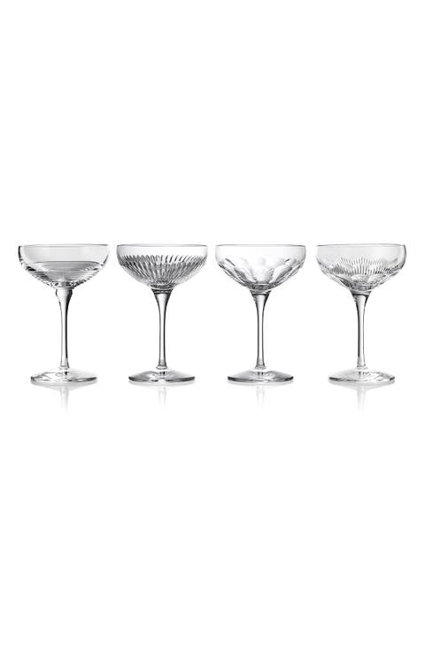 Mixology Mixed Set of 4 Large Coupe Glasses