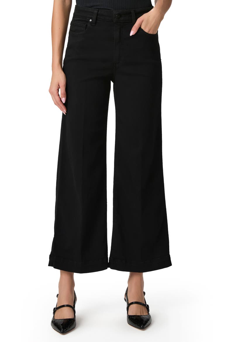 Anessa High Waist Ankle Wide Leg Jeans, Main, color, BLK SHADOW