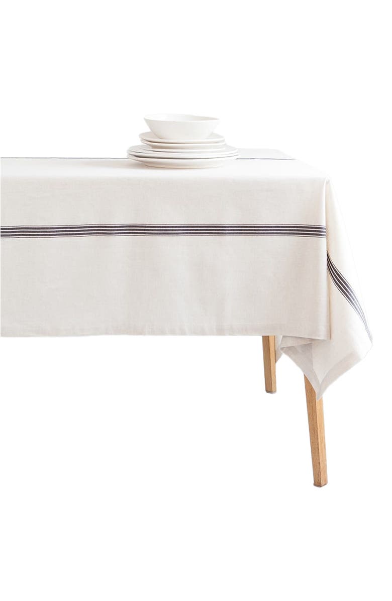 Mungo Provincial Tablecloth, Main, color, Natural/French Navy