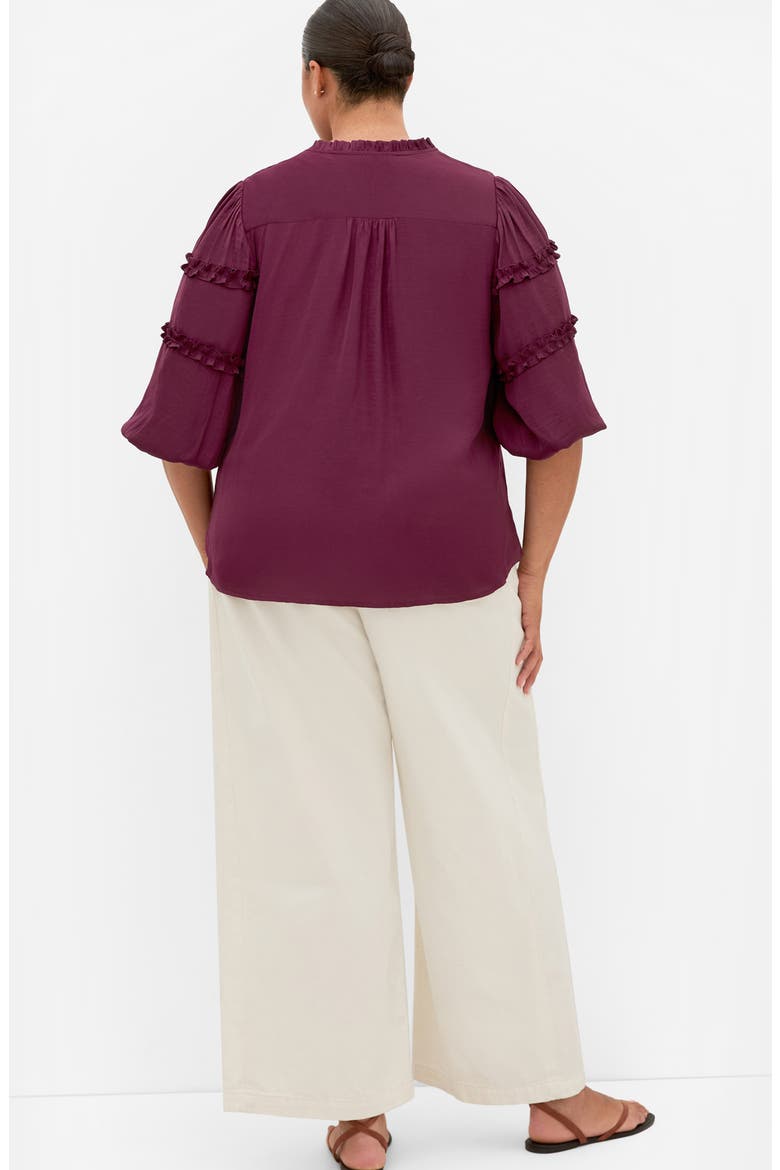 Drama Queen Ruffle Top, Alternate, color, POMEGRANATE