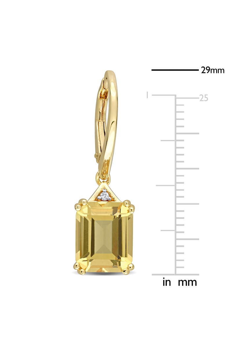 Julianna B. Gemstones Octagon Drop Earrings, Alternate, color, Citrine/Yellow-Plated