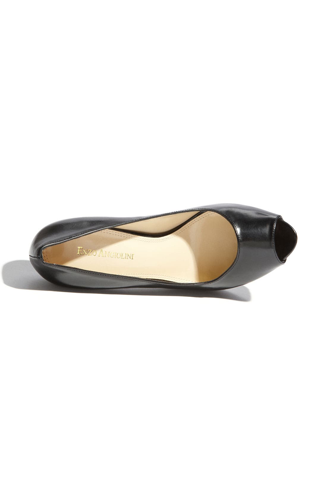 'Tanen' Pump, Alternate, color, BLACK LEATHER