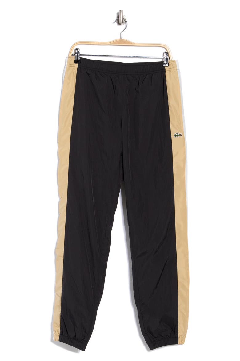 Logo Tapered Leg Track Pants, Alternate, color, BLACK/ CROISSANT/ FLOUR