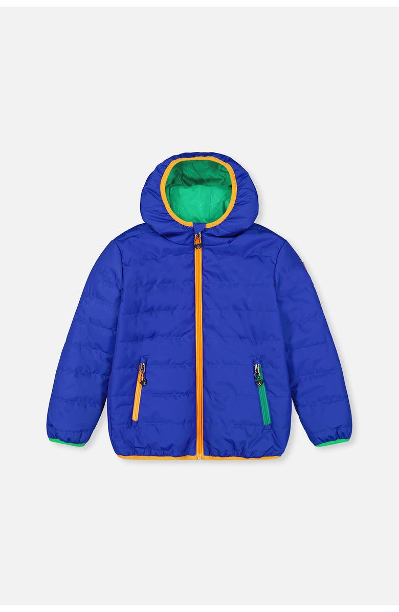 Deux par Deux Quilted Hooded Zip Pocket Mid-Season Jacket, Main, color,