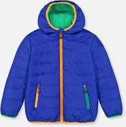 Deux par Deux Quilted Hooded Zip Pocket Mid-Season Jacket