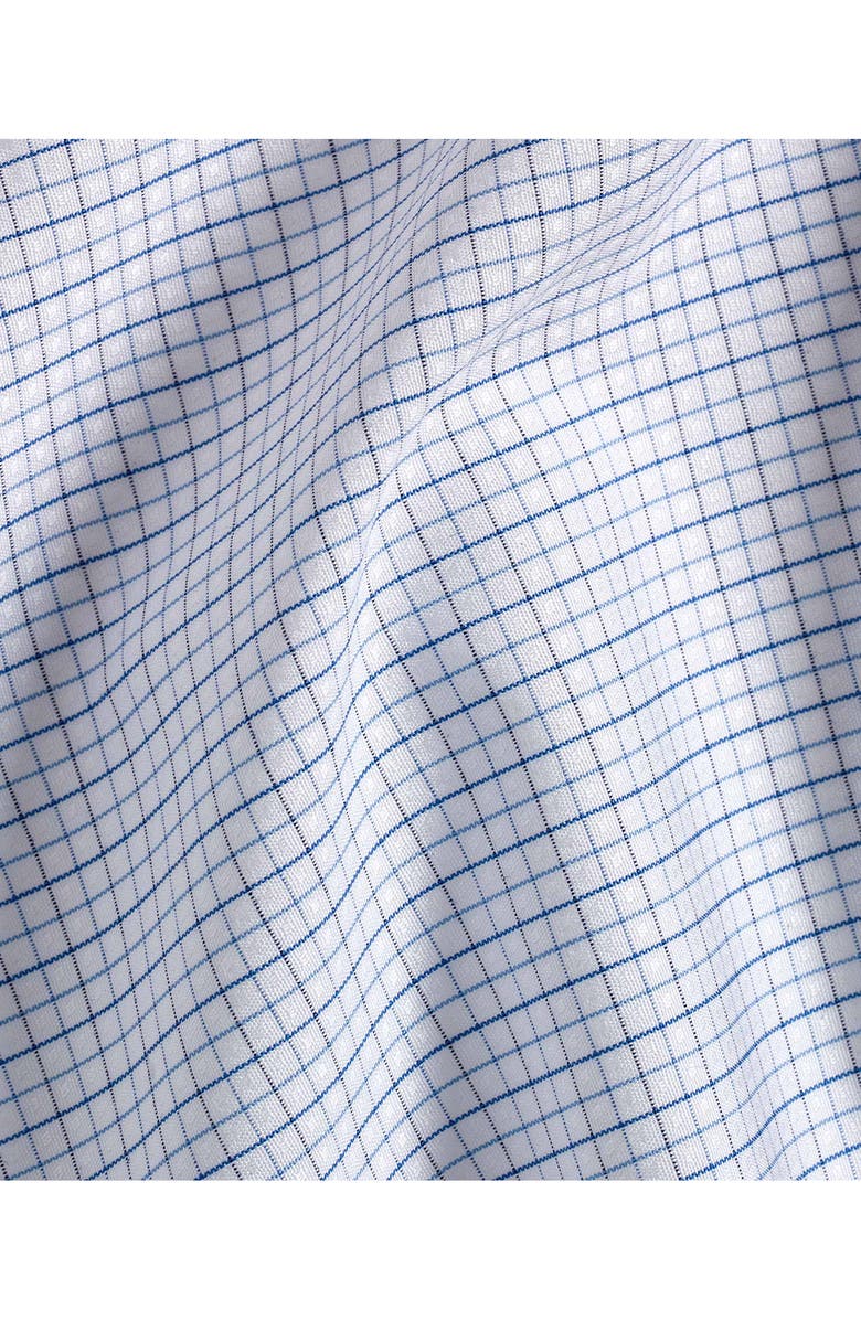 David Donahue Slim Fit Dobby Micro Check Dress Shirt, Alternate, color, Blue/ Sky