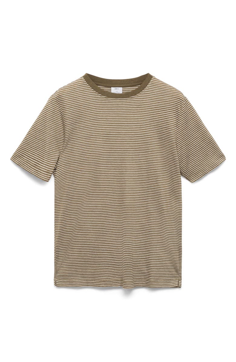 MANGO Regular Fit Stripe T-Shirt, Alternate, color, 