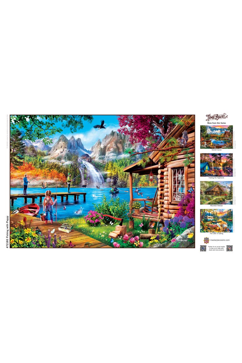 Fishing with Pappy 1000 Piece Puzzle, Alternate, color, Multicolor