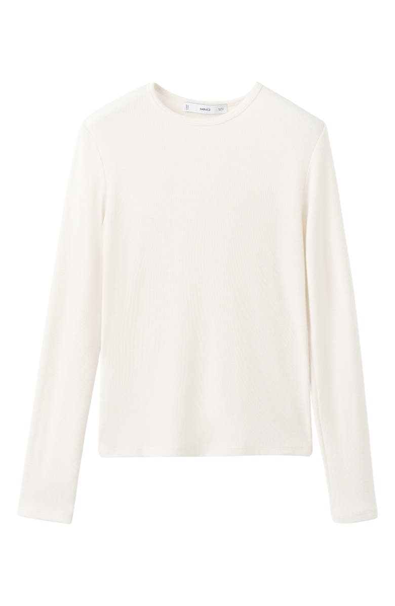 MANGO Crewneck Top, Alternate, color, Off White