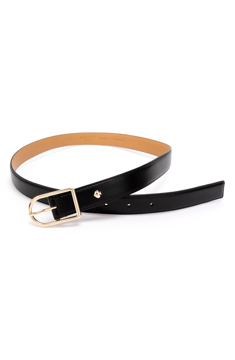 Kate Spade New York stitched feather edge belt, Main, color, 