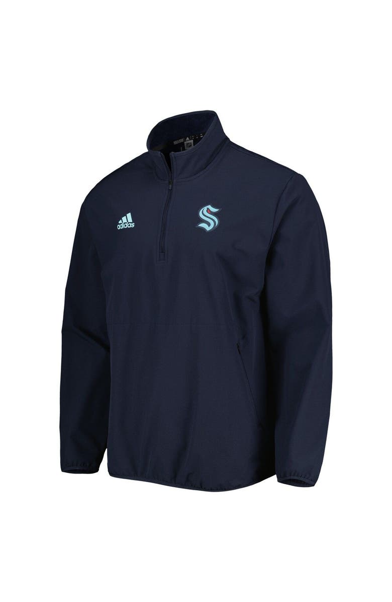 adidas Men's adidas Navy Seattle Kraken COLD.RDY Quarter-Zip Jacket, Alternate, color,
