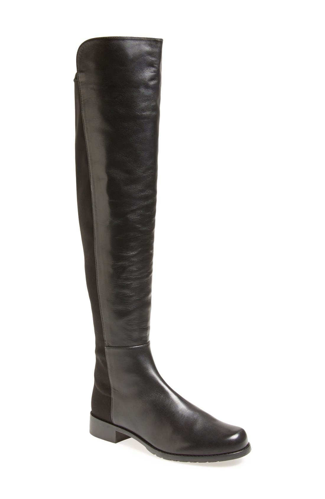 5050 Over the Knee Boot, Main, color, BLACK