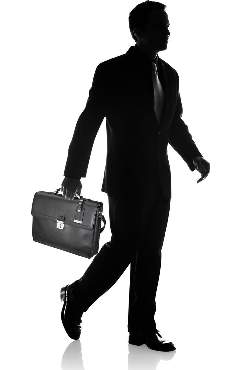 TUMI 'Astor Dorilton - Slim Flap' Embossed Leather Briefcase, Alternate, color,