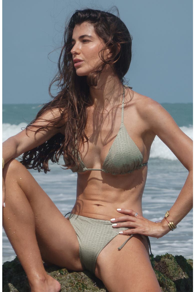 Triangle Bikini Top, Alternate, color, OLIVINE