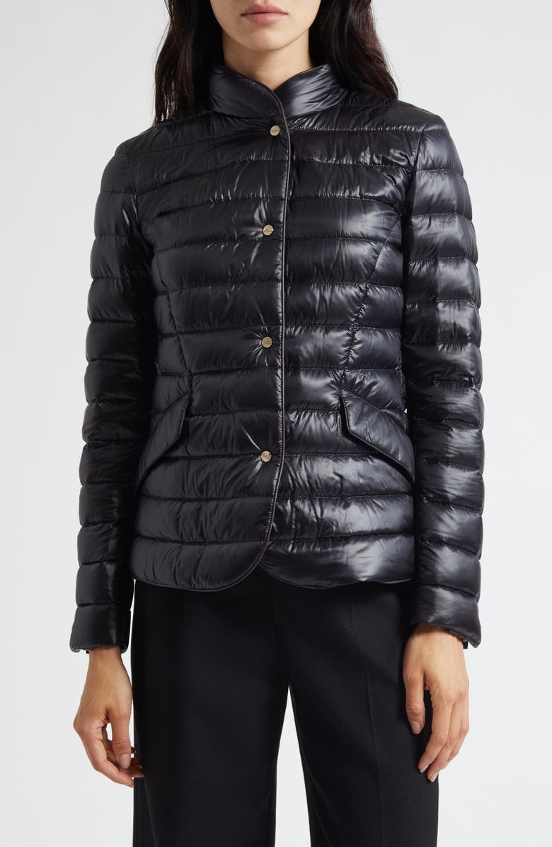 Herno Fitted Quilted Down Puffer Jacket, Main, color, Nero