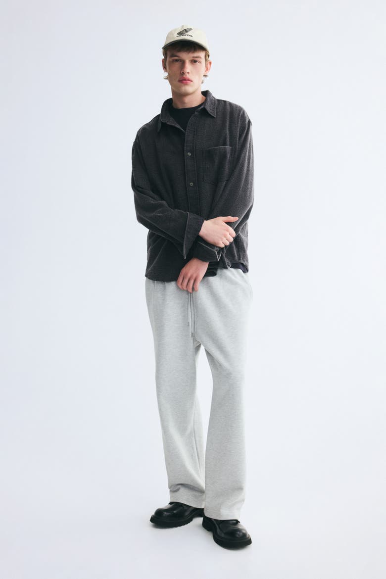 Cotton Overshirt, Alternate, color, Washed black
