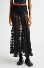 Collina Strada Pamela Sheer Lace Midi Skirt