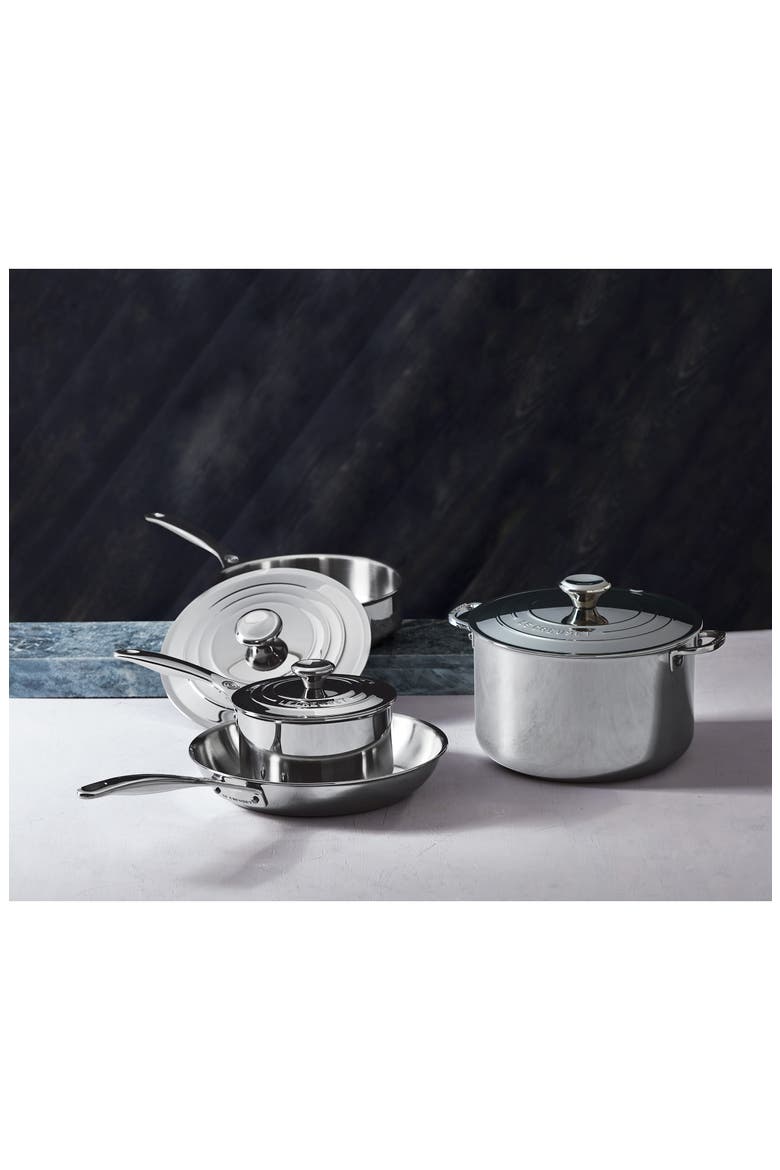 7-Piece Stainless Steel Cookware Set, Alternate, color, STAINLESS STEEL